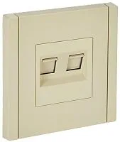 Розетка 2-м RJ11+RJ45 кат.5E FORTE&PIANO FP435 ваниль IEK FP-KT20-O-1-K10