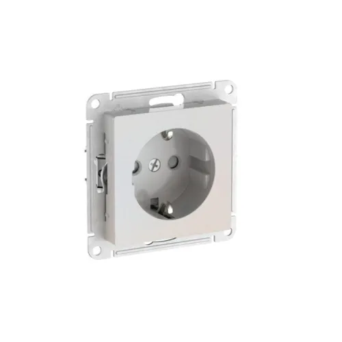 Розетка AtlasDesign 16А с заземл. защ. шторки быстрозажим. клем. механизм жемчуж. SE ATN000445S