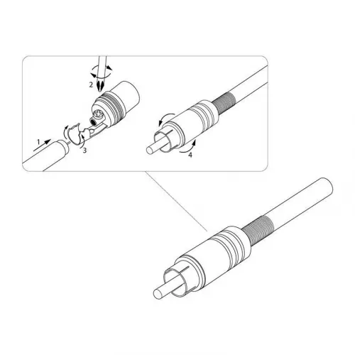 Разъем аудио RCA под винт металл "Silver" (блист.2шт) Rexant 06-0151-A2 фото 5