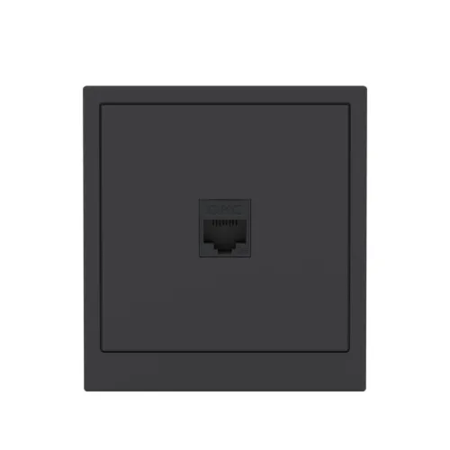 Розетка компьютерная 1-м KANT RJ45 кат.5E без шторки черн. уголь DKC 7012663 фото 6