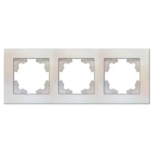 Рамка 3-м Афина универс. жемчуж. Universal A0045-OBr