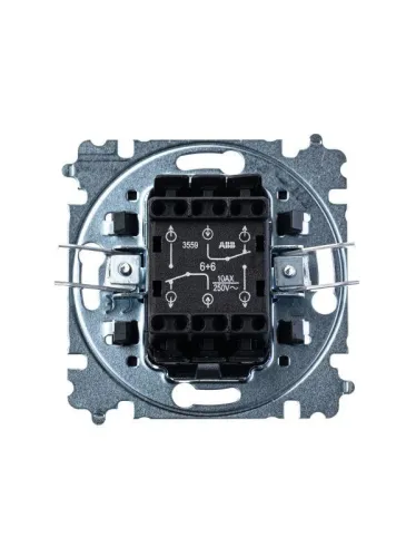 Переключатель 2-кл. СП Levit IP20 серебр./дым. черн. ABB 2CHH595245A6070 фото 4