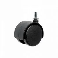 Колесо мебельное поворотное резьба М10 d50 без тормоза пластик черн. (уп.1шт) Tech-Krep/Zitar 151197