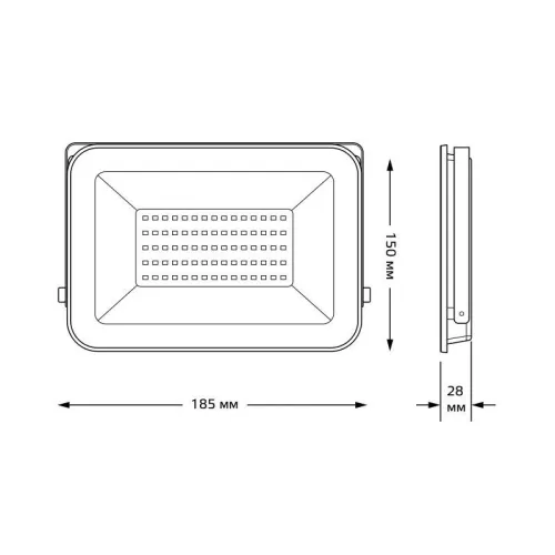 Прожектор светодиодный Qplus 50Вт 6500К IP65 5250лм 200-240В ДО графит. GAUSS 690511350 фото 2