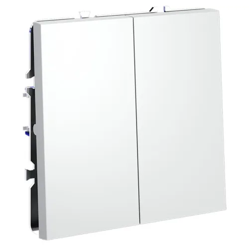 Выключатель 2-кл. СП S70 10А с самовозвратом механизм бел. матов. Voltum VLS020602 фото 4