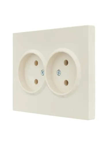 Розетка 2-м СП VESNA без заземл. ПБТ кремов. LEZARD 742-0300-128B фото 2