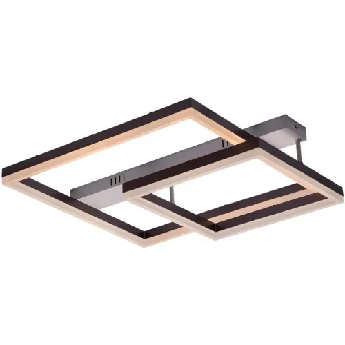 Люстра светодиодная ECLIPSE 88Вт 585х500х130мм 30кв.м потолочная ДУ 3 режима диммир. бел./корич. Ritter 52088 1 фото 7