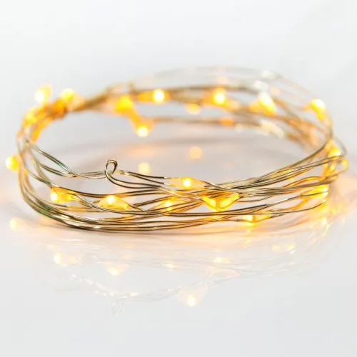 Гирлянда светодиодная "Роса" 2м 20LED желт. 2Вт 4.5В IP20 провод прозр. Neon-Night 303-001 фото 5