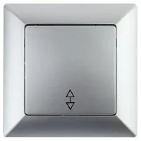 Переключатель 1-кл. СП Solo 4-103-03 10А 250В IP20 алюм. Intro Б0053579