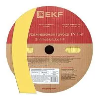 Трубка термоусадочная ТУТ нг 50/25 желт. (уп.50м) EKF tut-50-y