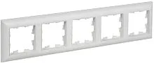 Рамка 5-м BRITE РУ-5-БрАБ арктич. бел./бел. IEK BR-M52-12-K91