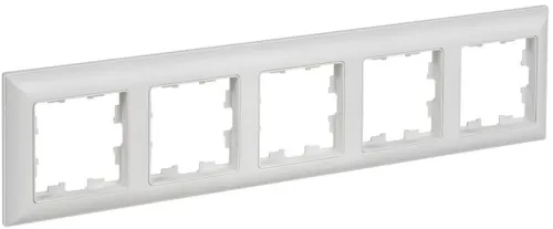 Рамка 5-м BRITE РУ-5-БрАБ арктич. бел./бел. IEK BR-M52-12-K91