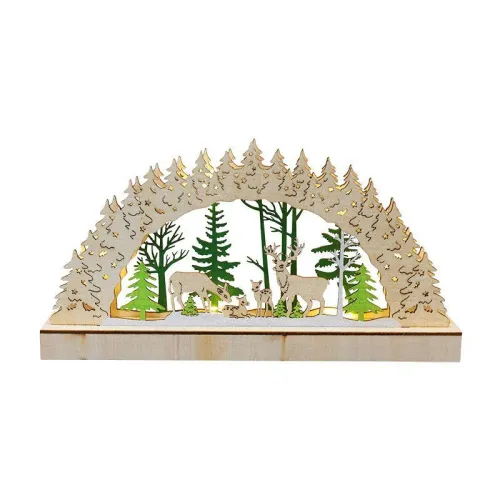 Фигура деревянная "Семейство оленей" 30х5х15.7см 1Вт IP20 с подсветкой Neon-Night 504-026 фото 9