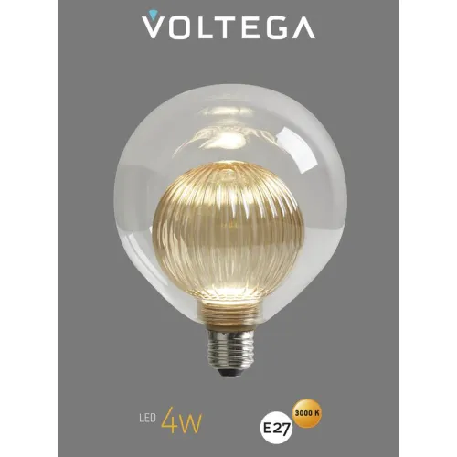 Лампа светодиодная филаментная Loft 271 G125G8027 4Вт 3000К E27 Voltega 8572 фото 7