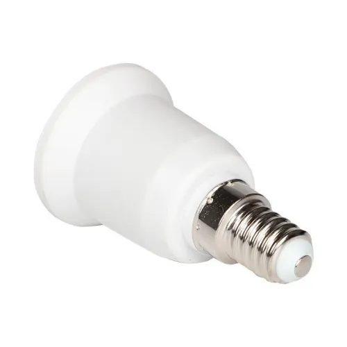 Переходник E14-E27 бел. EKF AD-E14-E27-w фото 2