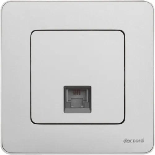 Розетка телефонная Inspiria RJ11 механизм алюм. IEK 673822 фото 2