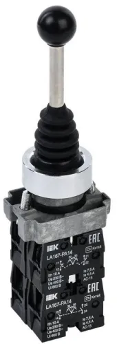 Джойстик LA167-PA14 на 4 полож. 4НО с фиксацией черн. KARAT IEK BBJ20-PA14-6-21-4-K02