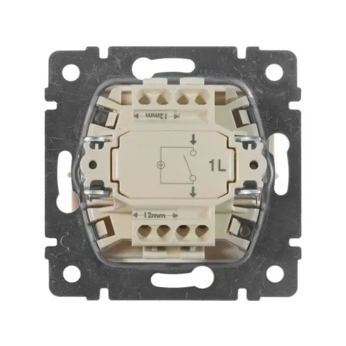 Выключатель 1-кл. СП Valena 10А IP31 250В с зел. индикацией механизм сл. кость IEK 774310 фото 2