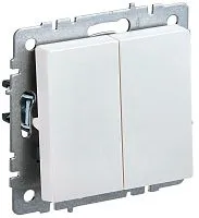 Выключатель проходной 2-кл. СП BRITE ВС10-2-6-БрЖ 10А механизм жемчуж. IEK BR-V22-0-10-K36