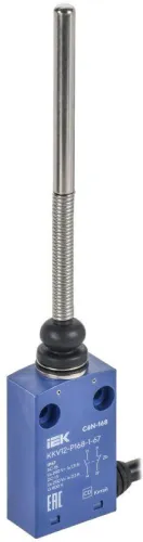Выключатель концевой C6N-168 пруж. стрерж. с мет. конц. IP67 IEK KKV12-P168-1-67