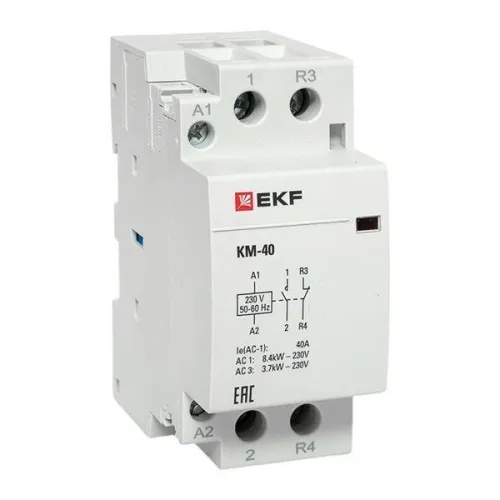 Контактор модульный КМ 40А NО+NC (2 мод.) EKF km-2-40-11