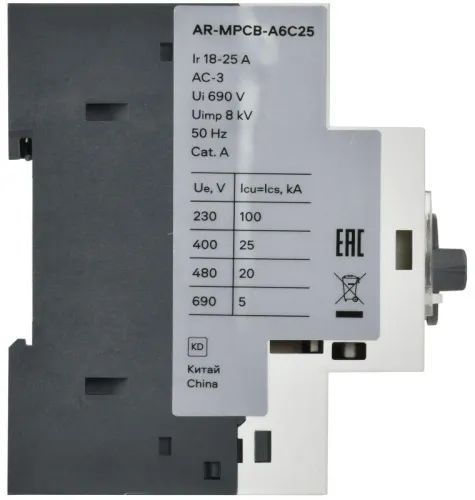 Выключатель автоматический защиты двигателя ARMAT A6 GV3P 18-25А IEK AR-MPCB-A6C25 фото 3