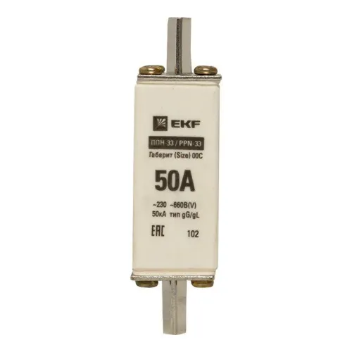 Вставка плавкая ППН-33 100/50А 50кА габарит 00C PROxima EKF fus-33/100/50 фото 5