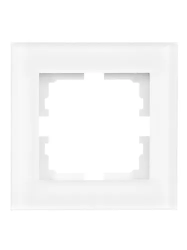 Рамка 1-местн. гориз. VESNA стекло бел. матов. LEZARD 742-5380-146 фото 2