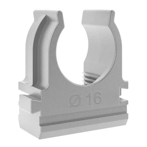 Держатель для труб (клипса) d16мм сер. TOKOV ELECTRIC TKE-LC-16-G фото 2