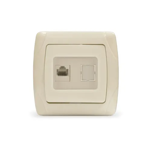 Розетка компьютерная 1-м СП Маргарита RJ45 сл.кость (ivory) UNIVersal М0035-I
