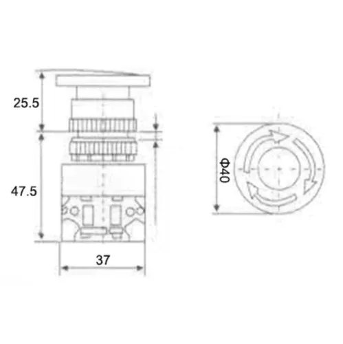 Выключатель-кнопка 10А d22 аварийная остановка красн. Rexant 36-3553 фото 8
