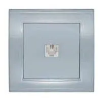 Розетка телефонная 1-м СП Бриллиант серебр. UNIVersal 7949810