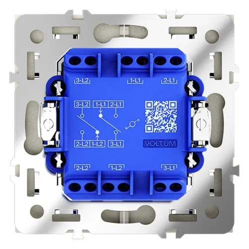 Переключатель проходной 2-кл. СП S70 10А механизм сталь Voltum VLS020305 фото 4