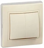 Выключатель 2-кл. СП Кварта ВС10-2-0-ККм-44 10А крем. GENERICA KV-V20-10-44-K33