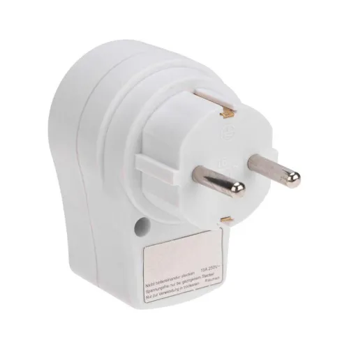 Адаптер сетевой 16А с выключателем с заземл. защ. шторки бел. Rexant 11-1084 фото 5