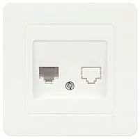 Розетка компьютерная 1-м СП Style 7-303-01 RJ45 бел. Intro Б0060649