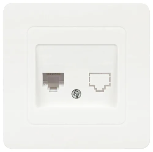 Розетка компьютерная 1-м СП Style 7-303-01 RJ45 бел. Intro Б0060649