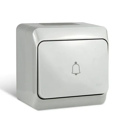 Кнопка звонка ОП Nix 10А IP54 250В сер. TOKOV ELECTRIC TKE-NX-DB-C06-IP54 фото 2