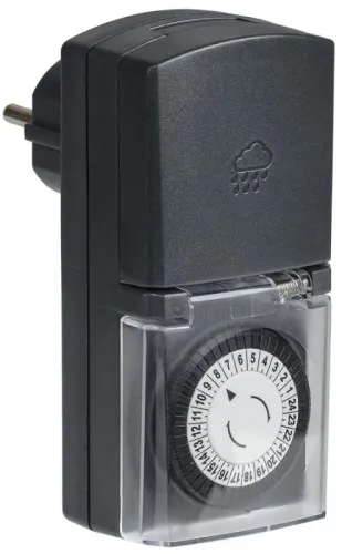 Розетка-таймер механический РТМ-4 30мин 24ч 48on/off 16А IP44 IEK ERT-20-1-16-S-30-0-44-K01