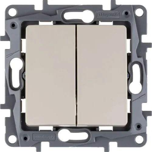 Выключатель 2-кл. СП Etika 10А IP20 250В 10AX безвинтов. зажимы механизм сл. кость IEK 672302 фото 2