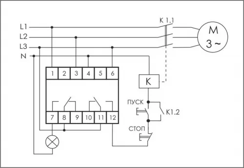 Реле контроля наличия и чередования фаз CKF-318-1 (контроль чередования; слипания фаз; регулировка верх. и нижн. порога напряжения; регулировка задержки отключения; 1 модуль; монтаж на DIN-рейке)(аналог РНПП-311М) F&F EA04.002.007 фото 2