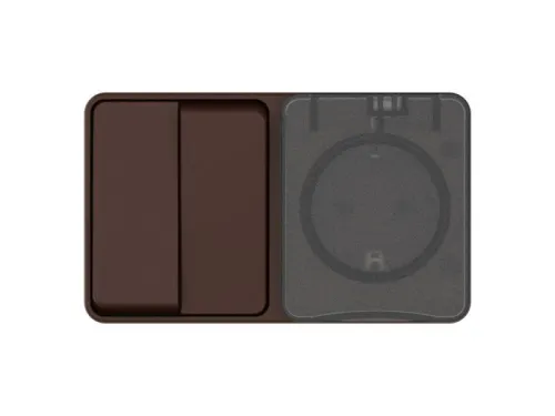 Блок ОП AtlasDesign PROFI IP54 (розетка 1-м 16А заземл. защ. шторки + 2-кл. выключатель 10А) корич. SE ATN546074 фото 2