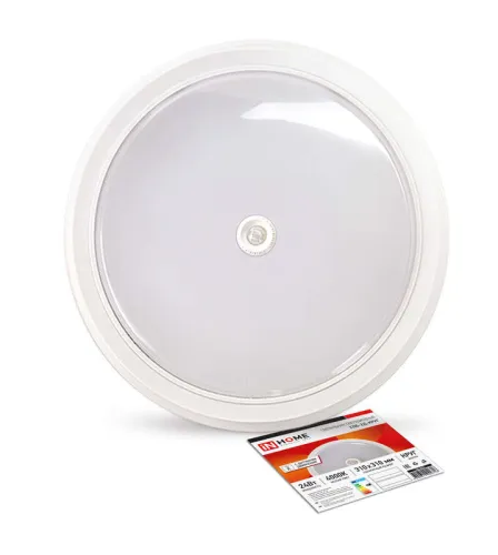 Светильник светодиодный СПБ-2Д-КРУГ 24Вт 4000К 1700лм 230В 310мм с датчиком бел. IN HOME 4690612020716