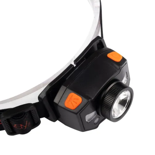 Фонарь аккумуляторный налобный AccuH1-L5WZ-og zoom LED 5Вт + 2хRED SMD IP54 5 режимов: 100проц. 180лм 3.5ч/50проц. 110лм 5.5ч/30проц. 65лм 15ч/красн. 28ч/мигающ. красн. 12ч аккум. 0.8А.ч управл. жестами черн./оранж. JazzWay 5036611 фото 9