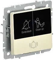 Кнопка звонка BRITE 10А ВС10-1-9-БрКр для отелей с индик. механизм беж. IEK BR-V14-2-10-K10