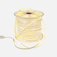 Шнур светодиодный гибкий неон SMD 8х16мм 120LED/м двустор. желт. (уп.100м) (с комплектом подкл.) Neon-Night 131-091