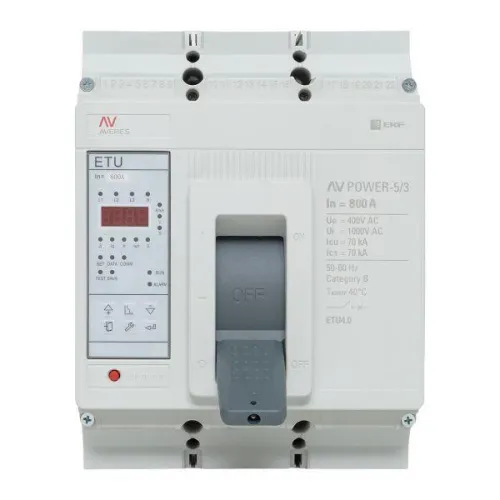 Выключатель автоматический 800А 70кА AV POWER-5/3 ETU4.0 AVERES EKF mccb-53-800M-4.0-av фото 5