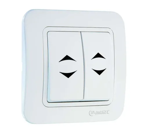 Переключатель проходной 2-кл. 1п 1мод. СП Lillium 10А IP20 бел./бел. Makel 70026