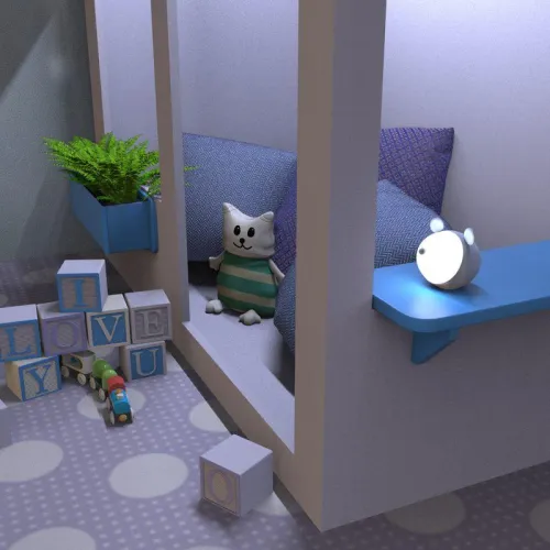 Светильник настольный Qplus 5Вт 2700-6000К 200лм 5В аккум. Li-ion 1200мА.ч диммир. ночник голуб. GAUSS NN7026 фото 3