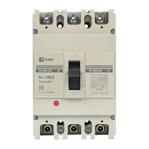 Выключатель автоматический 3п 250/100А 35кА ВА-99М PROxima EKF mccb99-250-100m фото 4